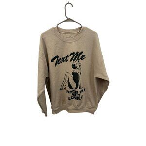 "Text Me when you get lonely" sweater by lonely ghost one size (fits like an xl)